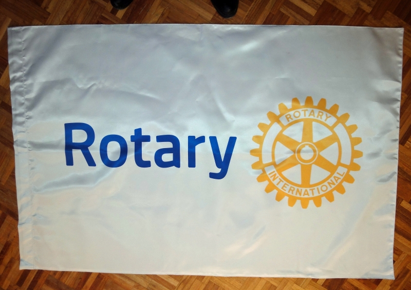 Producto Bandera de interior blanca nuevo escudo Rotary